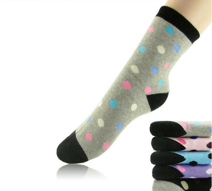 Wholesale 10 pairs/lot 100% Cotton Long Winter Socks Women Free Shipping