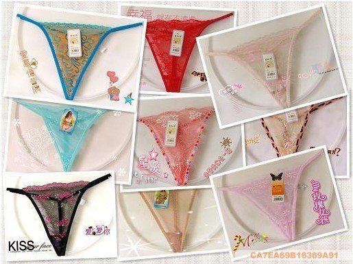 Wholesale - - 1000 pcs Women's underwear sexy lingeries fun cute thong underwear pants G-string