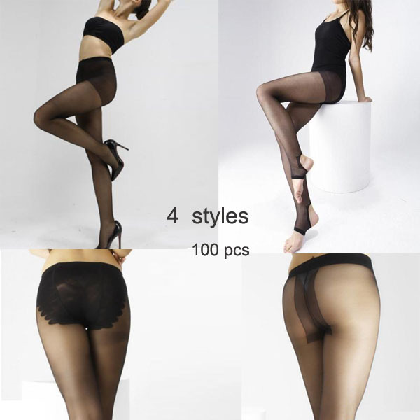 Wholesale 100pcs 4 kinds different styles women's pantyhose Tights stocking Free by EMS/DHL