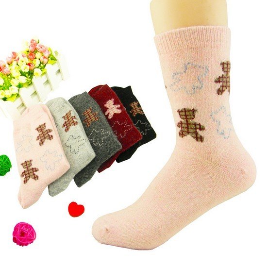 Wholesale 10pairs/lot Warm Winter Wool Elite Socks Women Free Shipping (42.2g/pair)