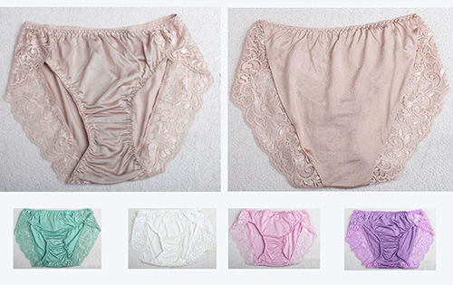 Wholesale 10pc Lot Sexy Lace 100% Silk Ladies Panties Health Care 2013 New Brand Womens Briefs Lingerie Hot Underwear Pink