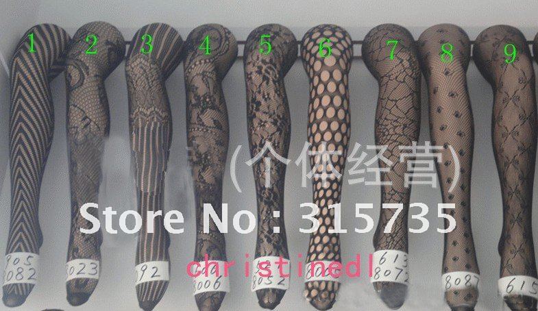 Wholesale: 2012 New Arrival Pantynose Jacquard Stockings Mixed sale Free shipping