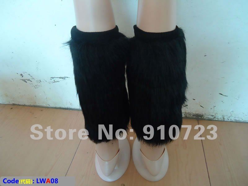 Wholesale - 2012 NEW STYLE Leopard Fox Faux Fur Leg Warmers Fashion Women Accessories Boot Foot Cover Apparel Free Shipping