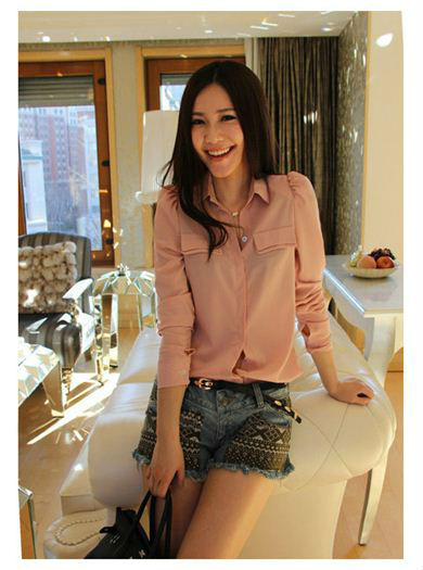 Wholesale 2013 Autumn Summer Spring women's fahion blouse,lady's shirt/ plus size blouse womens tops S30407