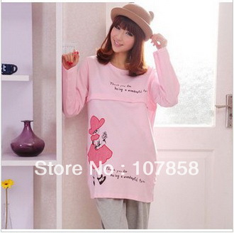 Wholesale - 2013 NEW Spring fashion long sleeve Maternity Tops Pregnant women Sweaters Maternity T-shirt Nursing Wear #T13