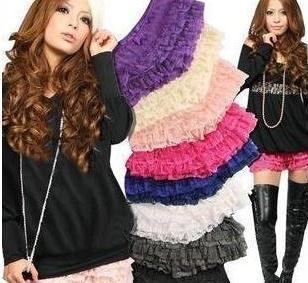 wholesale 2013 new style layers of lace shorts/skirt,good selling lace leggings,muticolor short pants,top quality shorts