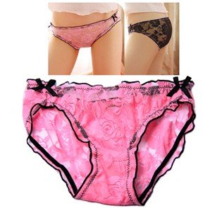 wholesale 20pcs/lot women briefs sexy panties transparent seamless lace hollow out tom fool knot brief