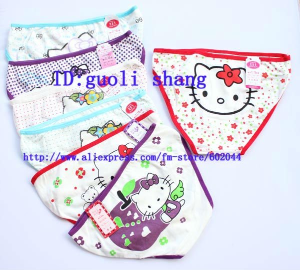 Wholesale 240pcs Hello kitty girl's cute cotton underwear EMS free shipping