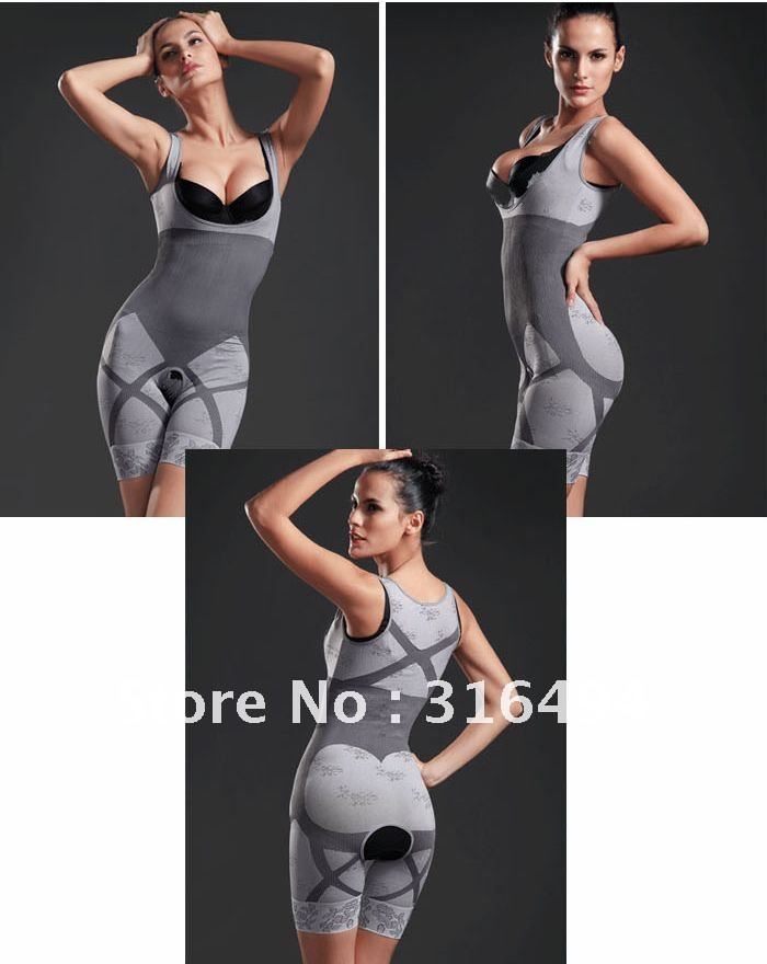 Wholesale 2pcs  Free Shipping!!Natural Bamboo Charcoal Slimming Clothes Body Shaping Clothing Natural Magic Underwear