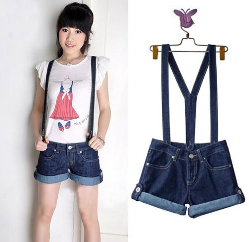 Wholesale 2pcs/lot Free Shipping Braces Strap Overall Shots,denim Overall, overalls for women,Ladies Summer Trousers AD9803SK