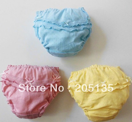 wholesale 3pcs Lace bread pants/ Cotton children underwear/baby clothing kids pants