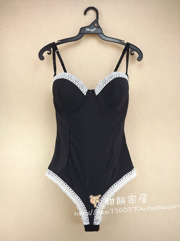 wholesale 3pcs/lot 0215 lace black stripe thin cup t sexy bodysuit beauty care shaper 80d85c