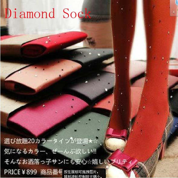 Wholesale 3pcs/lot All-match Elasticity Waist Tight Socking Fashion Diamond Sexy Pantyhose Leggings For Women Spring Autumn