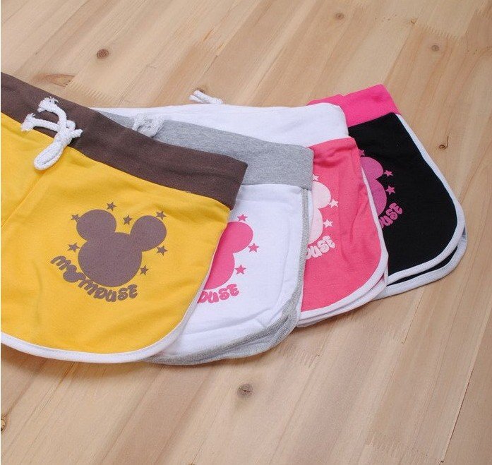 Wholesale 4 colors Mickey Mouse Womens casual shorts,beach shorts,hot pants,free shipping