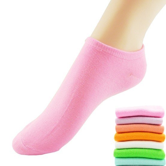 Wholesale 40piece=20pairs Colorful Ladies' Socks & Pure Color Candy Socks Free Shipping