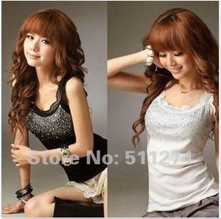 wholesale 5pcs/lot Women's Tank Top hot diamond collar vest ,women bottoming vest Halter Top.