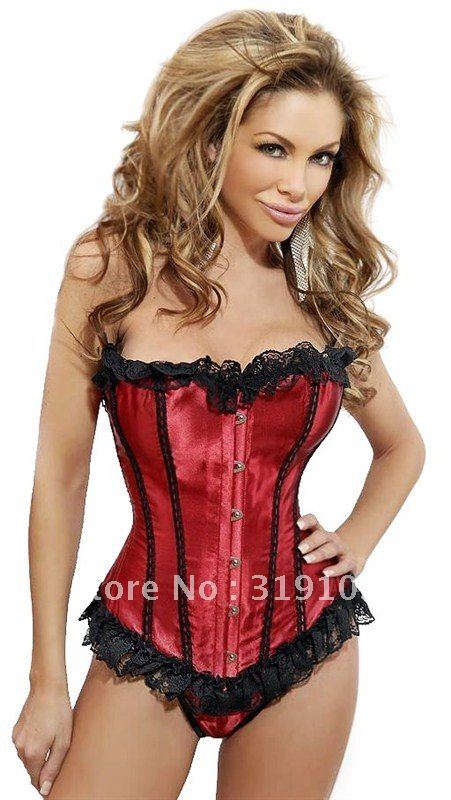 Wholesale and retail  Sexy  up Steel Bustier G-String Corset AB941