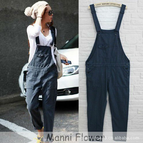 Wholesale and Retil! 2012 Newest! Fashion Women's Jeans Pants Casual Style Rompers Novelty suspender trousers