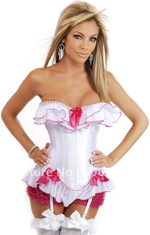 Wholesale and Rgerie Bustier etails Pure White Corset Sexy Lingerie Bustier