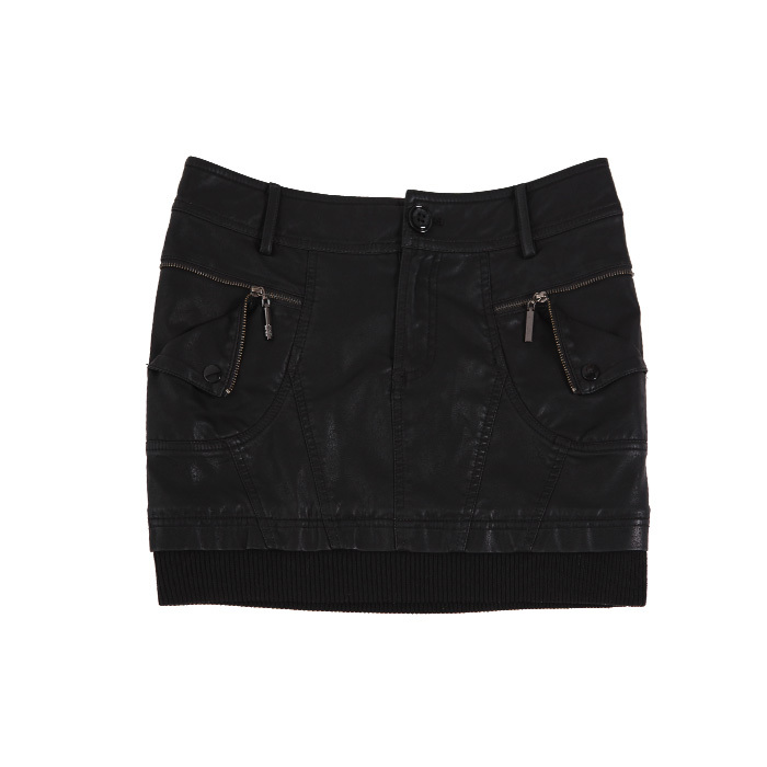 wholesale Basic patchwork leather skirt street style involucres slim hip tight short skirt promotion