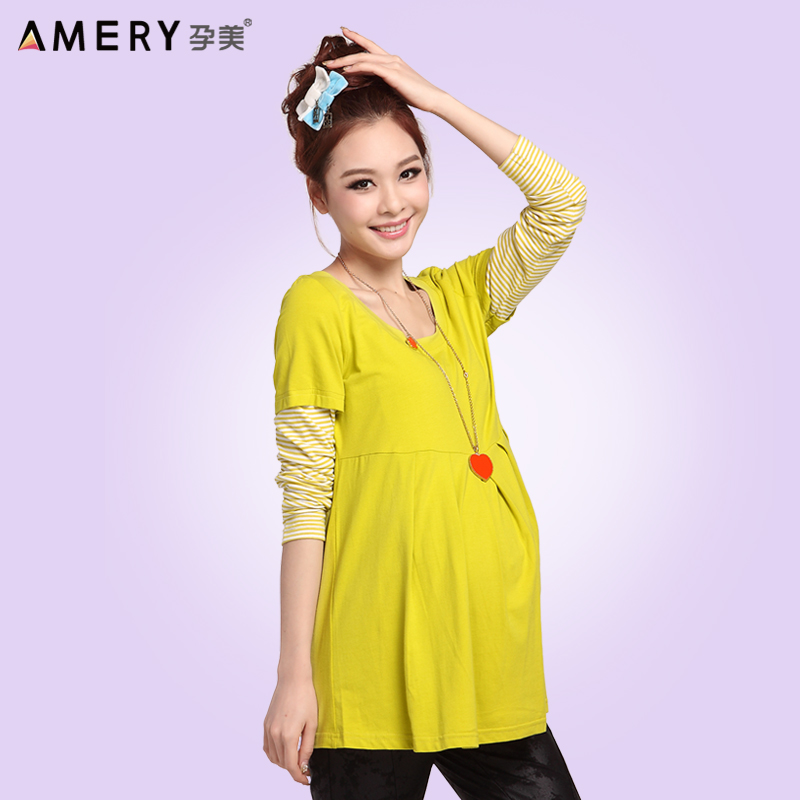 Wholesale Beauty maternity spring basic shirt top long-sleeve T-shirt maternity clothing spring fashion 2013