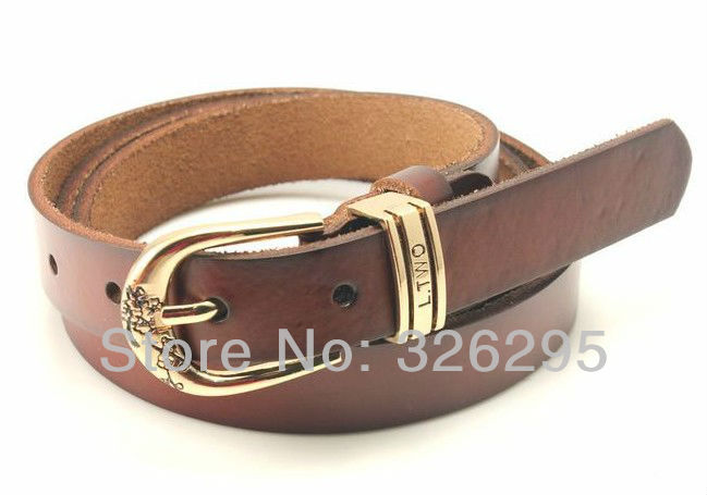 Wholesale Belt For Women 2013 Fashion Belts Genuine Leather With Carving Flower Pin Buckle And Lacquer Finish