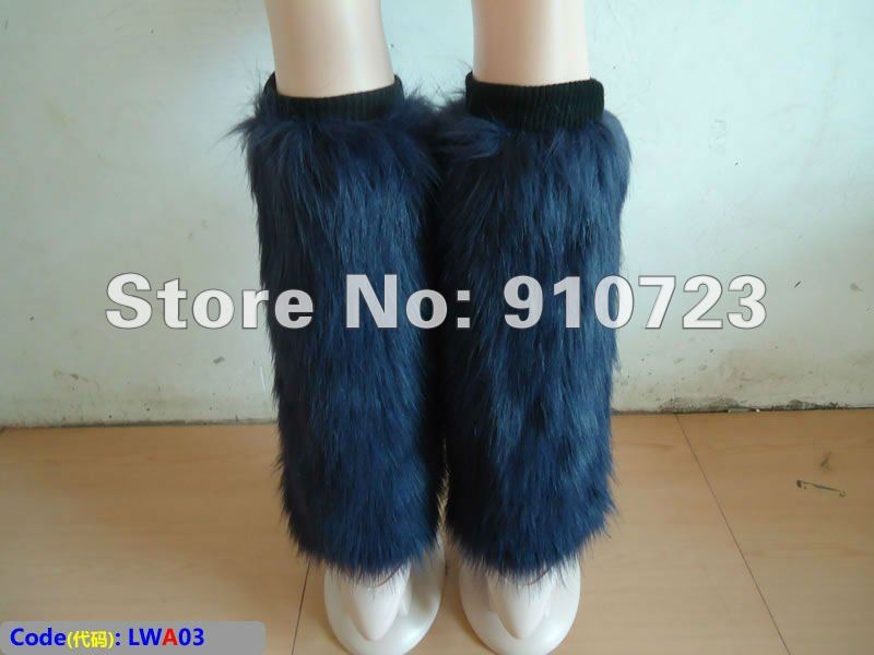 Wholesale - Boot Cover Foot Cover Blue Fox Fashion Women Accessories Faux Fur Leg Warmers Apparel 2012 NEW STYLE Free Shipping