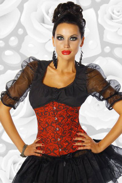 Wholesale Bow Design Red Waist Training& Waist trimmer Underbust Corset For Grace Lady LB4495R