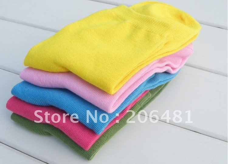 Wholesale Candy Color Cute Socks Long Socks Stockings 10 Pairs/Lot