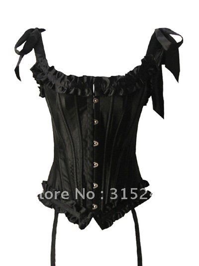 Wholesale cheap corset,black corset (C062)