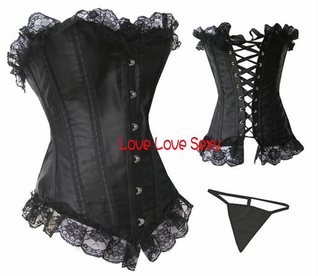 Wholesale corset sexy bustier sexy corset black sexy lingerie corset bustier back lace up lace corset S-2XL 036