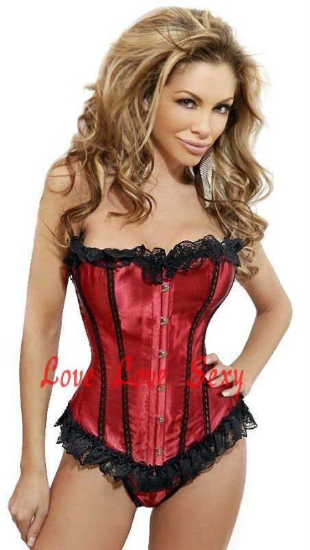 Wholesale corset sexy bustier sexy corset red sexy lingerie corset bustier back lace up lace corset S-2XL 036