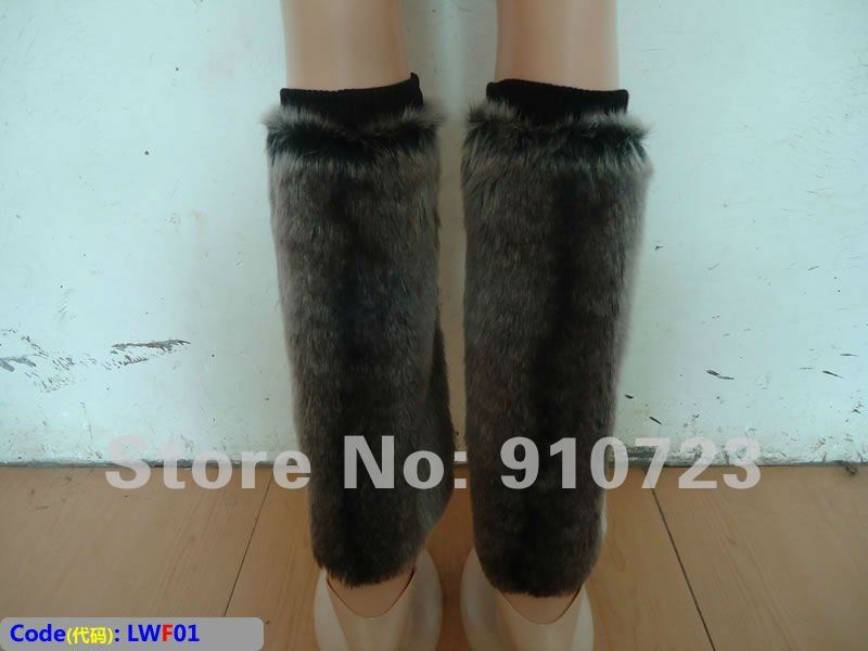 Wholesale - Direct Manufacturers Faux Fur Leg Warmers Fashion Women Accessories Boot Foot Cover Apparel Leopard Free Shipping