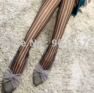 Wholesale East Knitting Women's Sexy Stripe Silk Socks Stockings Pantyhose Hosiery Tights 30 pcs/lot