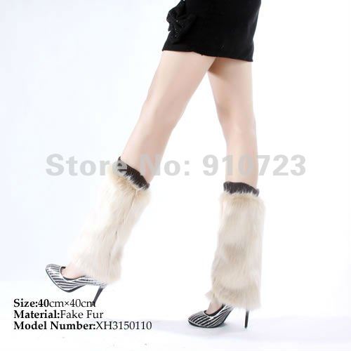 Wholesale - Factory Fashion hot fashion foot strap/ leg cap / Faux Fur Foot Cover Leg Warmers Stock ITEM NO:XH3150110