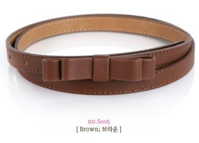 Wholesale fashion and sweet little Princess Bowknot Thin lady belt faux leather waist belt