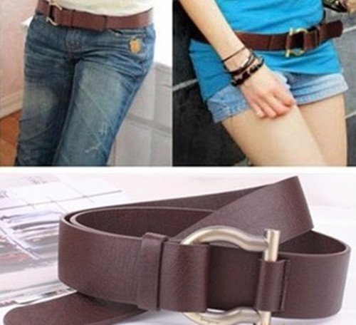 Wholesale Fashion Brown Leather Belt Neutral Waistband  Free shipping