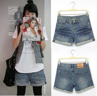 Wholesale Fashion Nostalgia Classic Straight Leg Revers Short Jeans Pants, short pants, Summer Trousers Free shipping AD9002SK