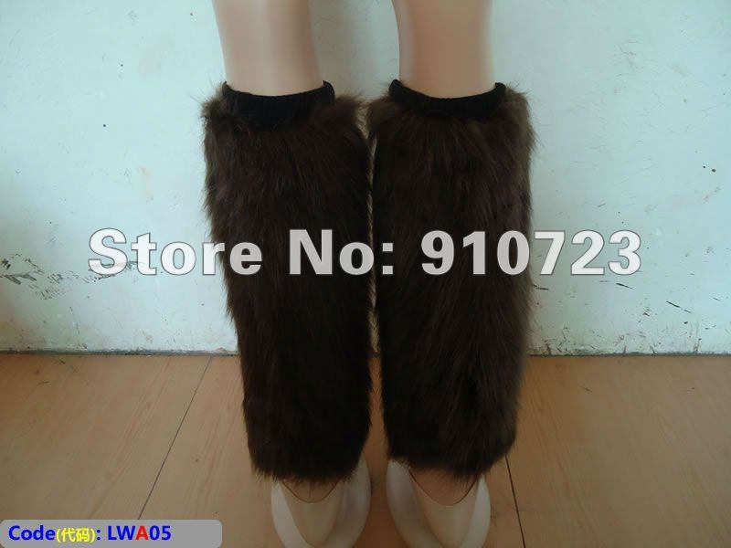 Wholesale - Faux Fur Leg Warmers Wolf Fox Rabbit Wool  Leopard Women Accessories Apparel Boot Covers Foot Covers Free Shipping