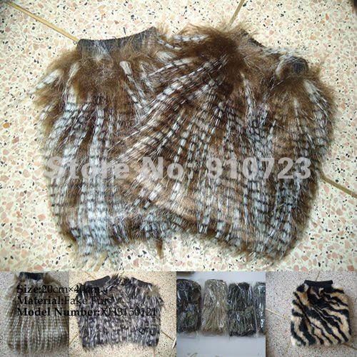 Wholesale - Faux Fur Leg Warmers women ladies fur leg warmer muffs foot cover boots sleeve warm longwool leopard Free Shipping