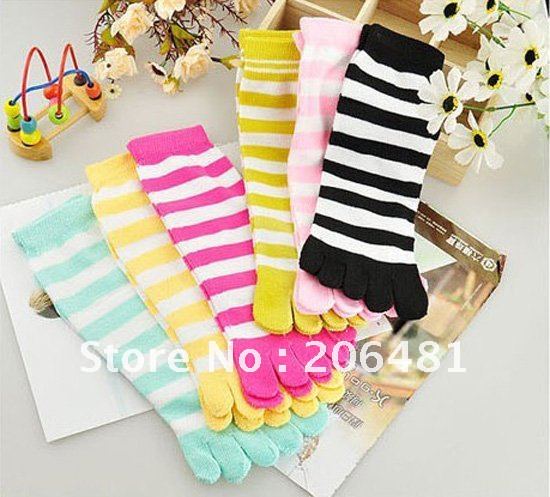 Wholesale Five Fingers Toe Women's Socks 50 Pairs Lot Free Shipping