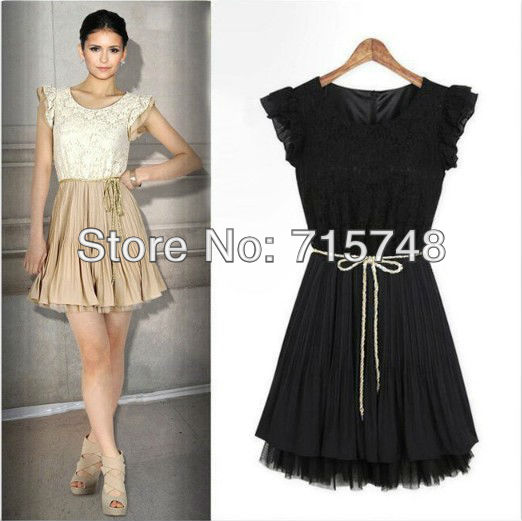 Wholesale Free Shipping! 2012 Newest Dress fashion chiffon lace big size princess dress