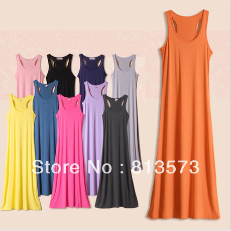 [WHOLESALE +FREE SHIPPING] 2013 SUMMER  NEW  !!! WOMEN'S LONG FASHION DRESSES   11 COLORS