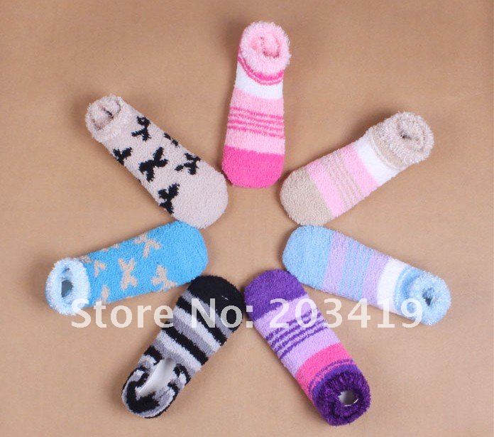 Wholesale free shipping 36pair/lot female Winter Soft Keep Warm Socks Fuzzy Home Towel Soft Thick Towel Socks floor carpet socks