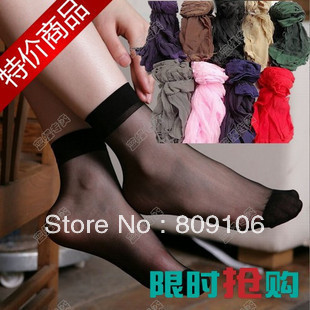 wholesale, free shipping Candy color crystal stockings crystal silk sock multicolour crystal