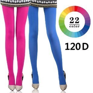 Wholesale!Free shipping! Candy Color Multicolour 100D Velvet Pantyhose/ Female Stockings for C-sunny