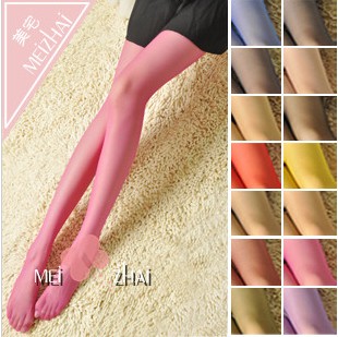 Wholesale!Free shipping! Core-spun Yarn Pantyhose Ultra-thin Transparent Multicolour Ladies' Stockings Rompers (5pieces/lot)