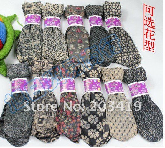 Wholesale free shipping vintage printing women health socks silk stocking thin  sexy ancient ways transparent