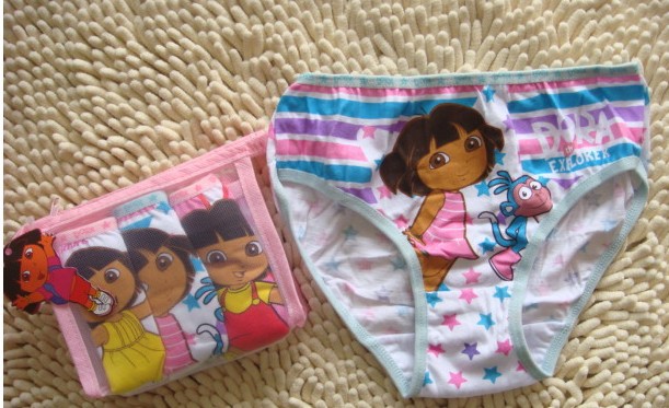 Wholesale High Quality Baby Girls cotton cartoon Dora Princess shorts Baby's fashion briefs Children's underwear kids panties