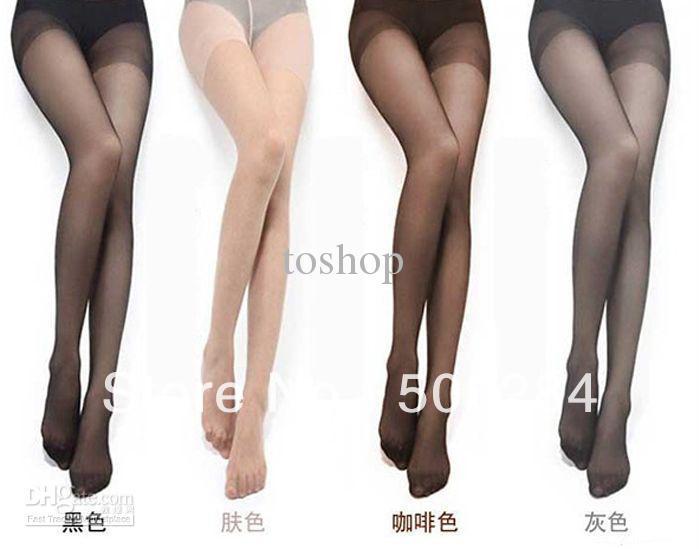 Wholesale - Hot new summer Pantyhose crystal silk socks Black coffee grey skin colors Ultra-thin pants socks